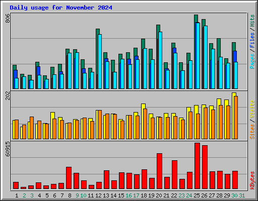 Daily usage for November 2024