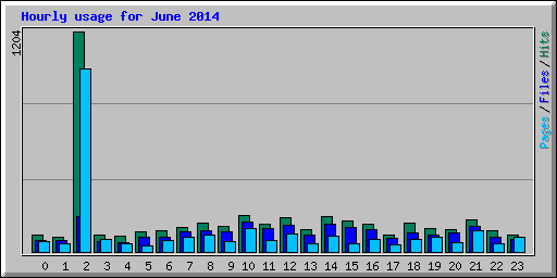 Hourly usage for June 2014