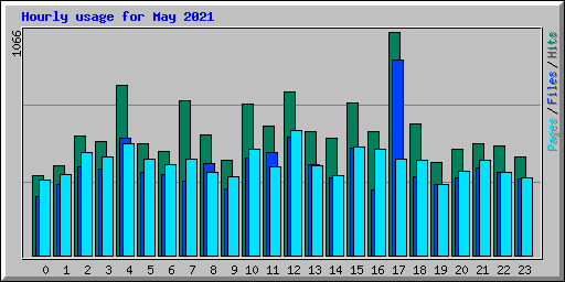 Hourly usage for May 2021
