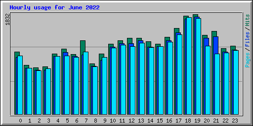 Hourly usage for June 2022