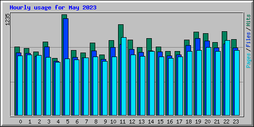 Hourly usage for May 2023