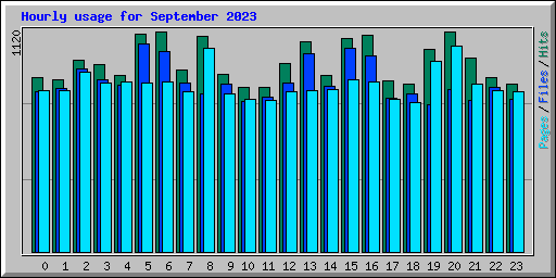 Hourly usage for September 2023