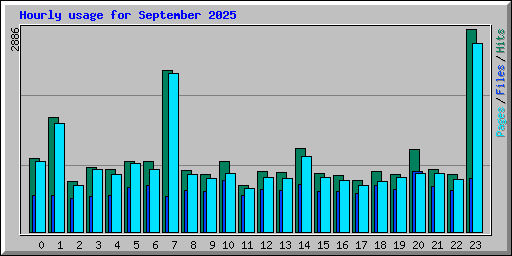 Hourly usage for September 2025