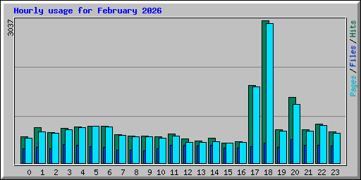 Hourly usage for February 2026