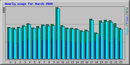 Hourly usage for March 2026