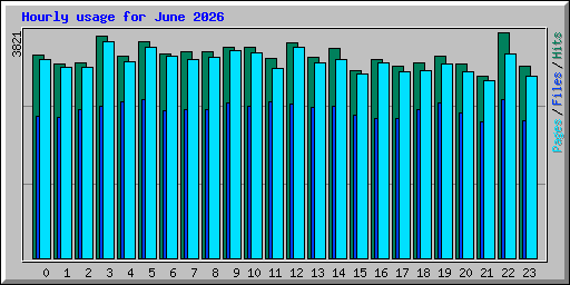 Hourly usage for June 2026